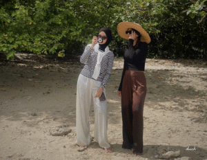 Teva Satin Trousers by hi.deech