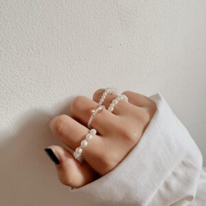 Beaded Rings Set (4pcs) by hi.deech