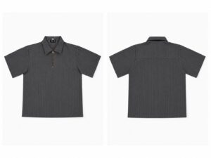 3a4ab506-207e-4334-938b-67da407af68b Stripes Half-Zip Shirt Grey by REIR x 2o