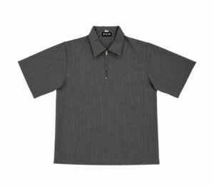 Stripes Half-Zip Shirt Grey by REIR x 2o